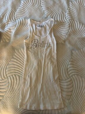 Victoria's Secret White Bridal Ribbed Tank Top